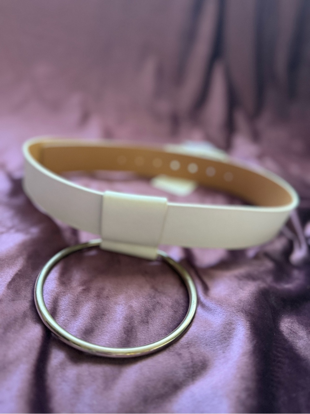 NWT White Ring Belt